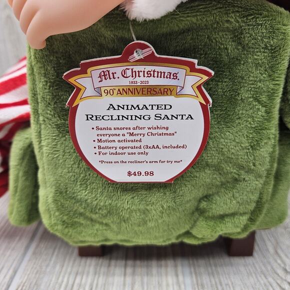 Mr Christmas Animated Reclining‎ Santa Claus Motion Activated Talks Snores *NEW* - Picture 3 of 9